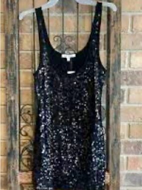 Body Central Black Sequin Tank Top